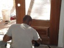 b. Staining the front door (203) (683x512, 101.4 kilobytes)